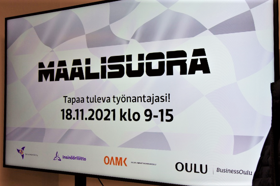 Kuva Maalisuora-tapahtuman mainostaulusta.