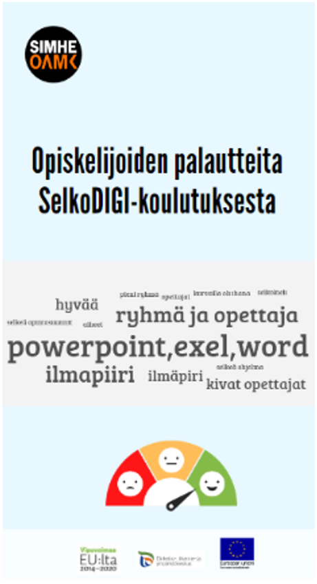 Kuvakaappaus Instagram storysta. Siinä esiintyvät muun muassa sanat hyvää, ryhmä ja opettaja, powerpoint, exel, word, ilmapiiri, kivat opettajat. 