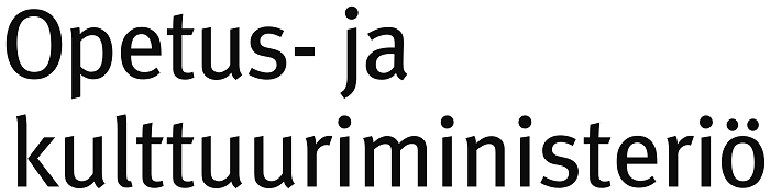 Opetus- ja kulttuuriministeriön logo.