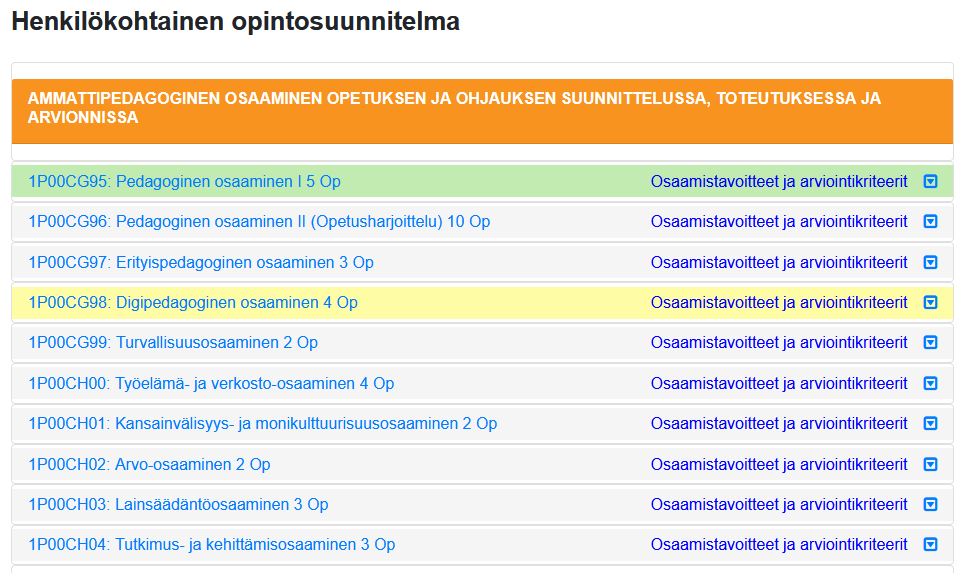 Kuvakaappaus Ossi-järjestelmästä.